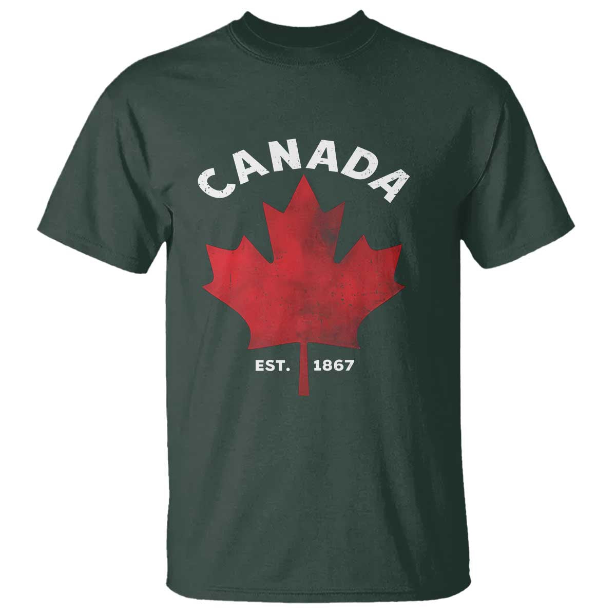 Funny Proud Canadian Canada EST 1867 T Shirt Vintage Maple Leaf - Wonder Print Shop