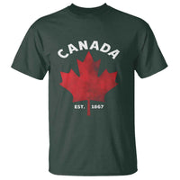 Funny Proud Canadian Canada EST 1867 T Shirt Vintage Maple Leaf - Wonder Print Shop