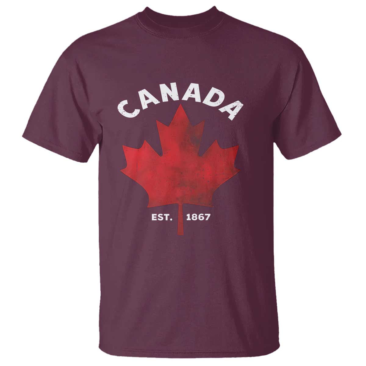 Funny Proud Canadian Canada EST 1867 T Shirt Vintage Maple Leaf - Wonder Print Shop