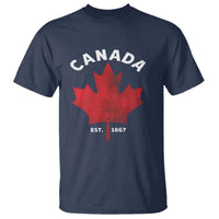 Funny Proud Canadian Canada EST 1867 T Shirt Vintage Maple Leaf - Wonder Print Shop
