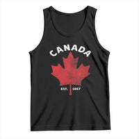 Funny Proud Canadian Canada EST 1867 Tank Top Vintage Maple Leaf - Wonder Print Shop