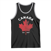 Funny Proud Canadian Canada EST 1867 Tank Top Vintage Maple Leaf - Wonder Print Shop