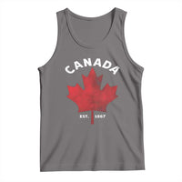 Funny Proud Canadian Canada EST 1867 Tank Top Vintage Maple Leaf - Wonder Print Shop