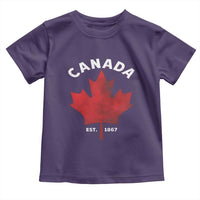 Funny Proud Canadian Canada EST 1867 Toddler T Shirt Vintage Maple Leaf - Wonder Print Shop