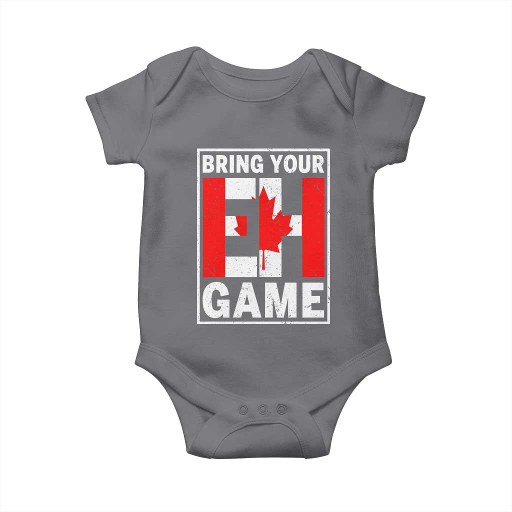 Funny Canada Pride Bring Your Eh Game Baby Onesie Canadian Flag - Wonder Print Shop