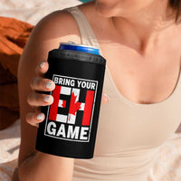 Funny Canada Pride Bring Your Eh Game 4 in 1 Can Cooler Tumbler Canadian Flag - Wonder Print Shop