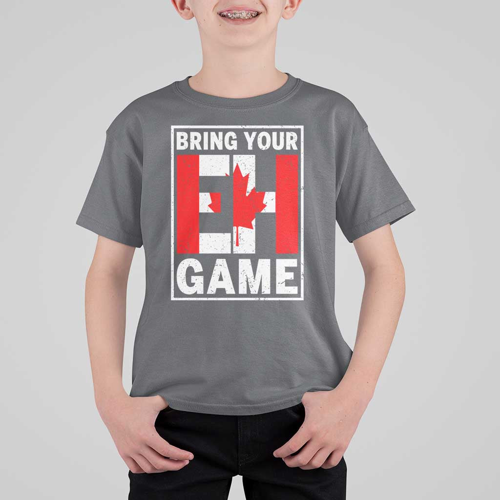 Funny Canada Pride Bring Your Eh Game T Shirt For Kid Canadian Flag - Wonder Print Shop