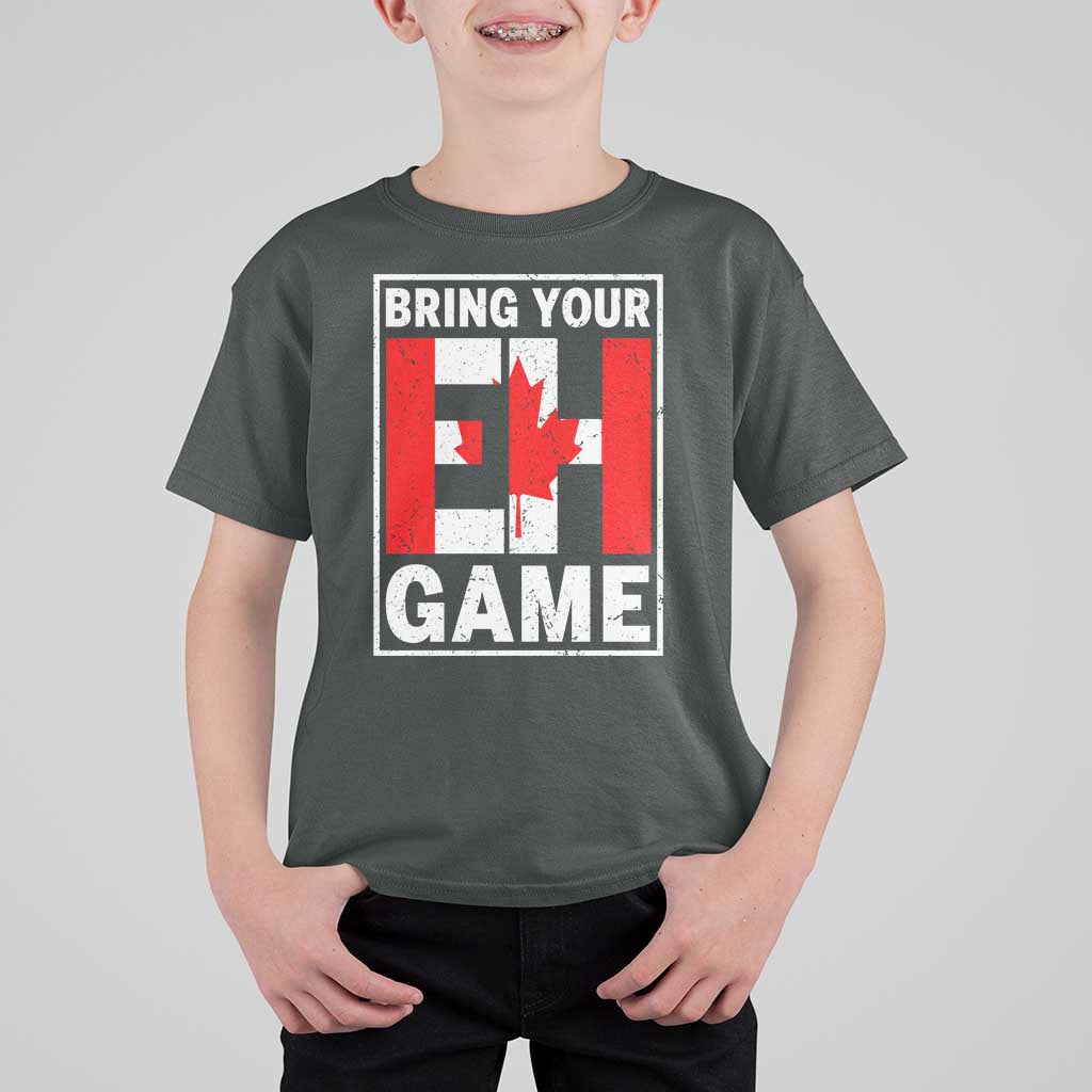 Funny Canada Pride Bring Your Eh Game T Shirt For Kid Canadian Flag - Wonder Print Shop