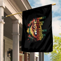 Rasta Lion Garden Flag Invest In Your Hair It's The Crown You Never Take Off Jamaican Pride - Wonder Print Shop