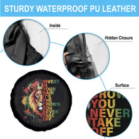 Rasta Lion Spare Tire Cover Invest In Your Hair It's The Crown You Never Take Off Jamaican Pride - Wonder Print Shop