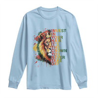 Rasta Lion Long Sleeve Shirt Invest In Your Hair It's The Crown You Never Take Off Jamaican Pride - Wonder Print Shop