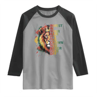 Rasta Lion Raglan Shirt Invest In Your Hair It's The Crown You Never Take Off Jamaican Pride - Wonder Print Shop