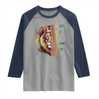 Rasta Lion Raglan Shirt Invest In Your Hair It's The Crown You Never Take Off Jamaican Pride - Wonder Print Shop