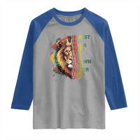 Rasta Lion Raglan Shirt Invest In Your Hair It's The Crown You Never Take Off Jamaican Pride - Wonder Print Shop