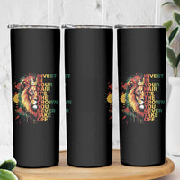 Rasta Lion Skinny Tumbler Invest In Your Hair It's The Crown You Never Take Off Jamaican Pride - Wonder Print Shop