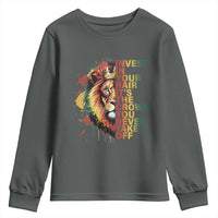 Rasta Lion Youth Sweatshirt Invest In Your Hair It's The Crown You Never Take Off Jamaican Pride - Wonder Print Shop