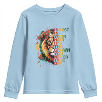 Rasta Lion Youth Sweatshirt Invest In Your Hair It's The Crown You Never Take Off Jamaican Pride - Wonder Print Shop