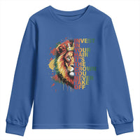 Rasta Lion Youth Sweatshirt Invest In Your Hair It's The Crown You Never Take Off Jamaican Pride - Wonder Print Shop