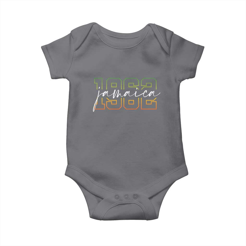 Proud Jamaican Baby Onesie Jamaica 1962 Rasta Flag - Wonder Print Shop