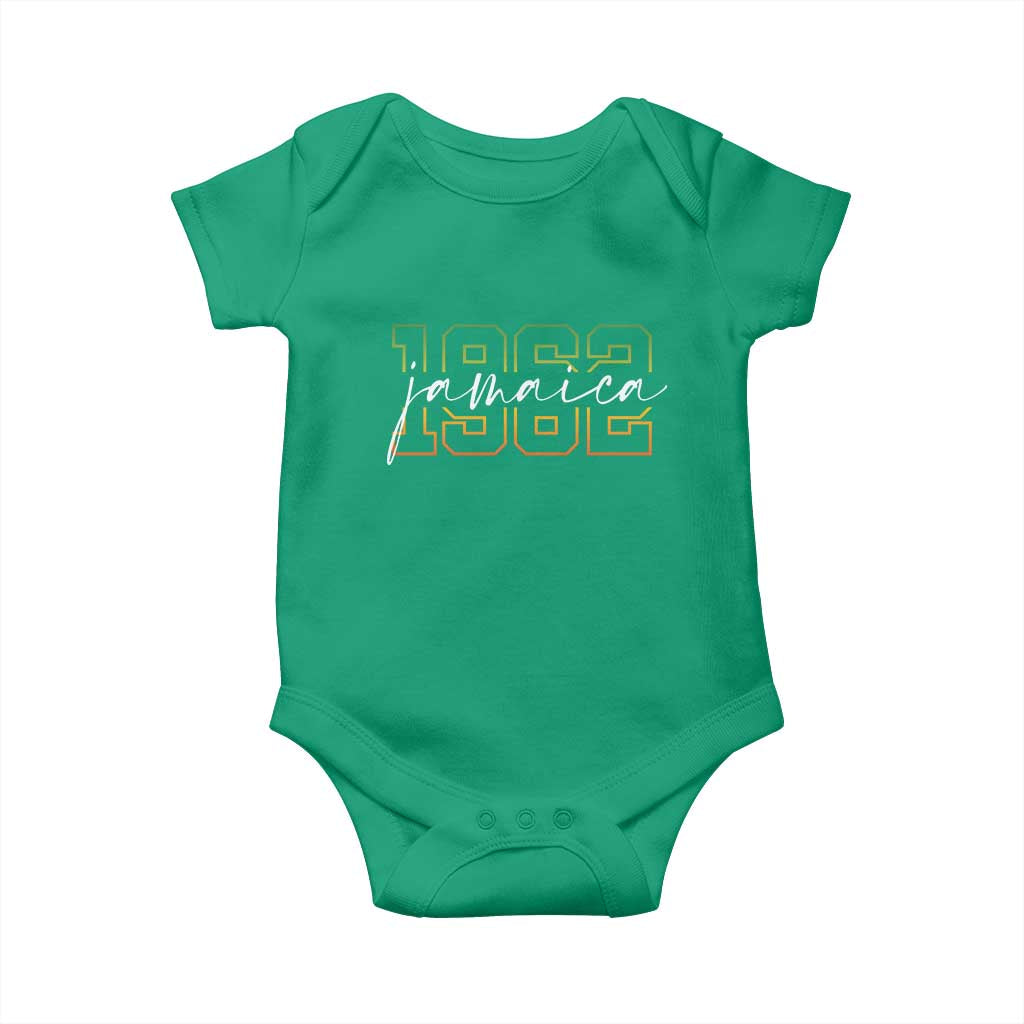 Proud Jamaican Baby Onesie Jamaica 1962 Rasta Flag - Wonder Print Shop