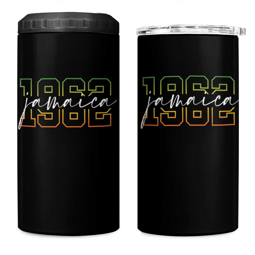Proud Jamaican 4 in 1 Can Cooler Tumbler Jamaica 1962 Rasta Flag - Wonder Print Shop