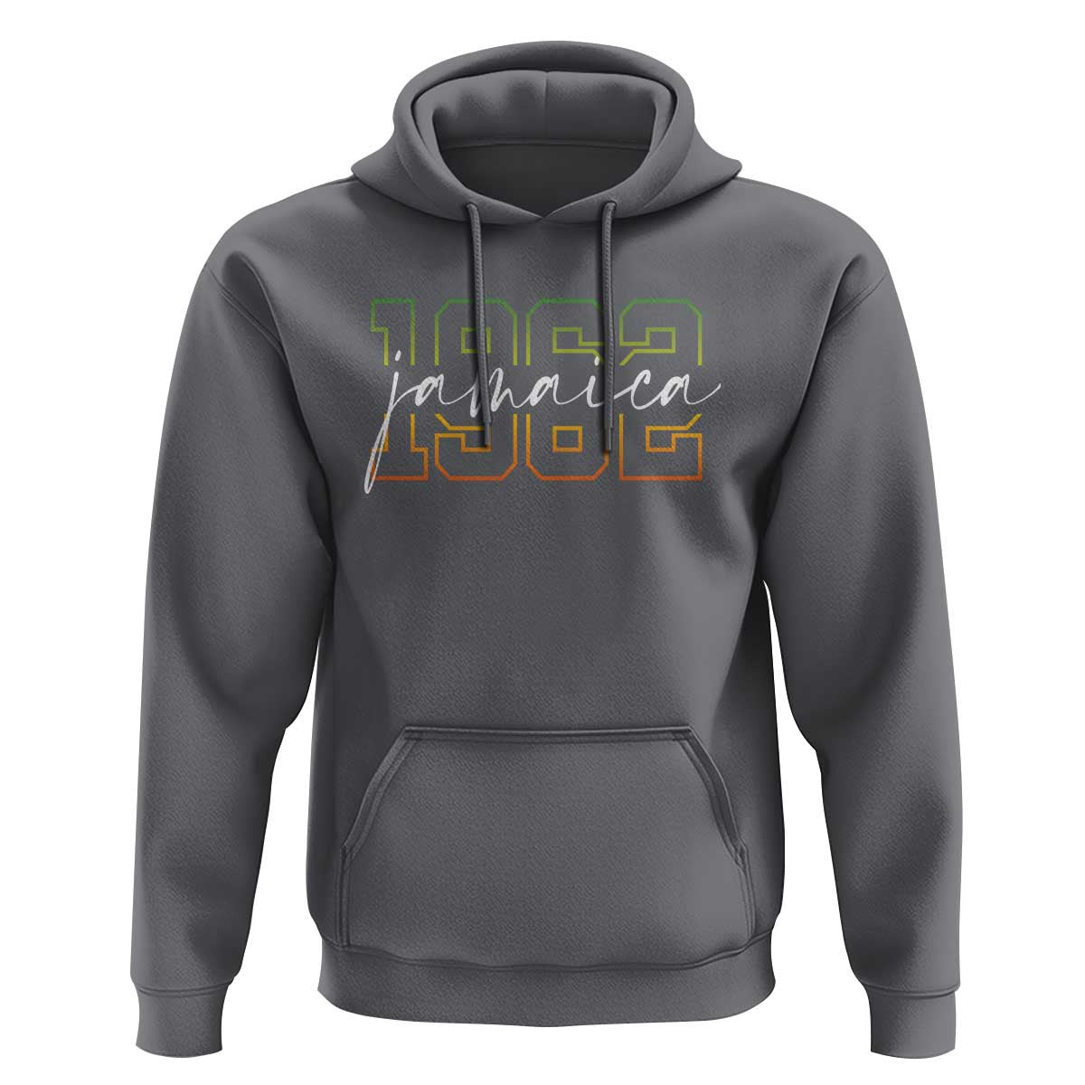 Proud Jamaican Hoodie Jamaica 1962 Rasta Flag - Wonder Print Shop
