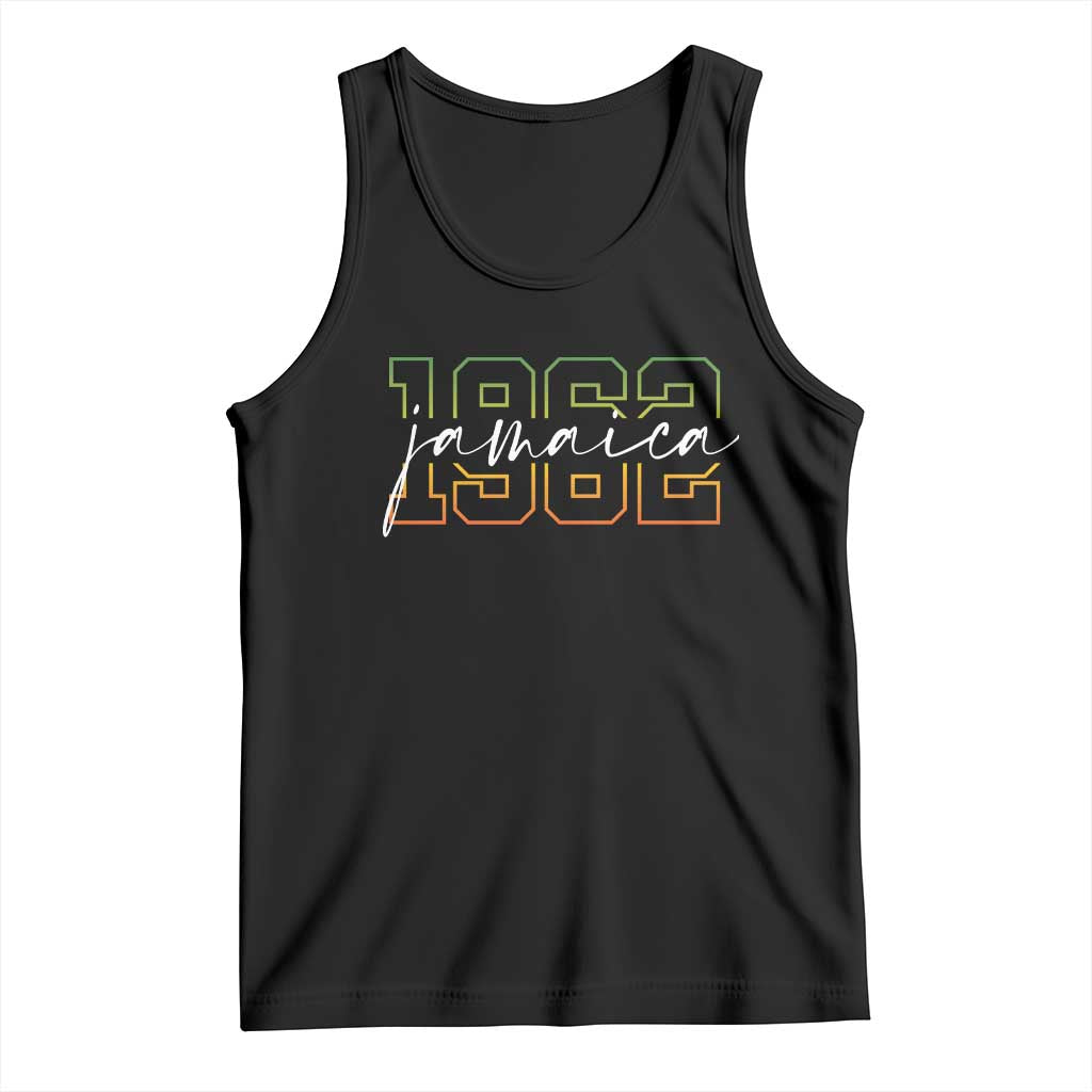 Proud Jamaican Tank Top Jamaica 1962 Rasta Flag - Wonder Print Shop