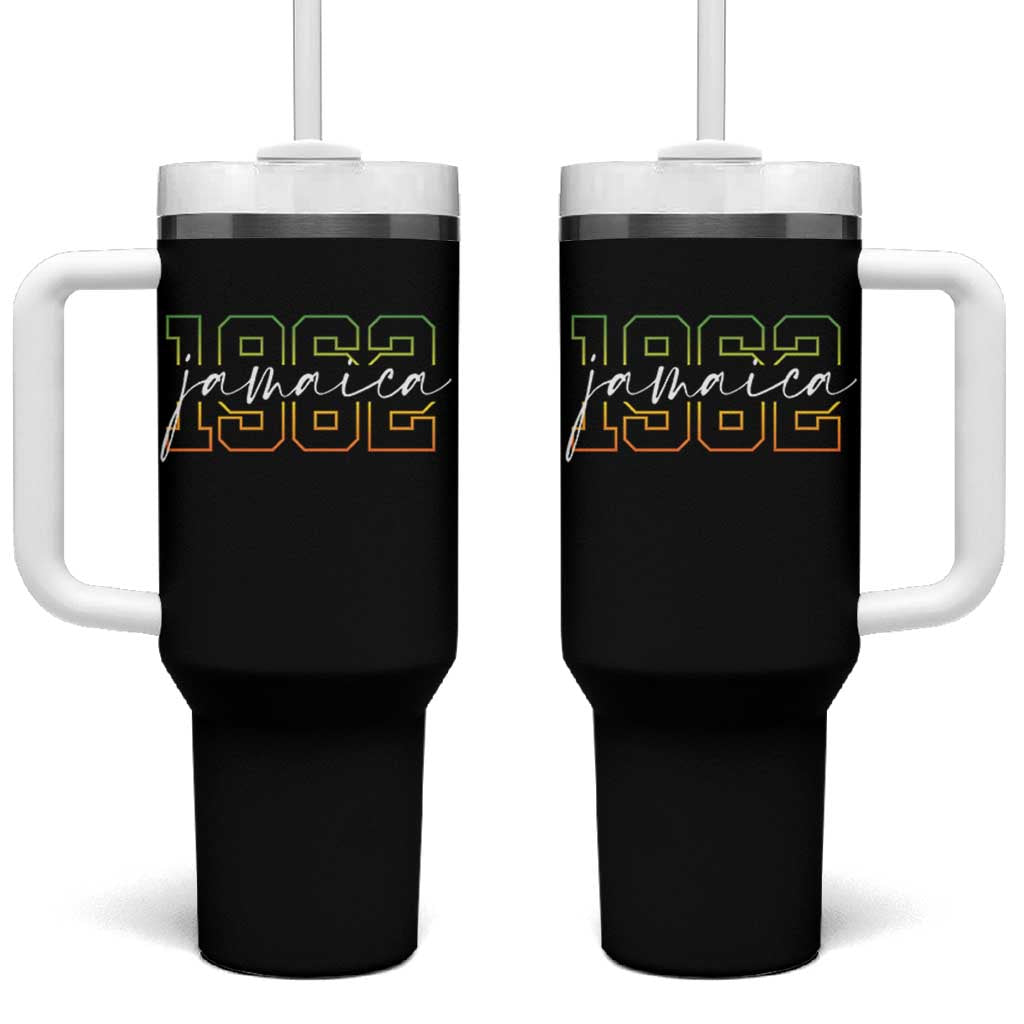 Proud Jamaican Tumbler With Handle Jamaica 1962 Rasta Flag - Wonder Print Shop
