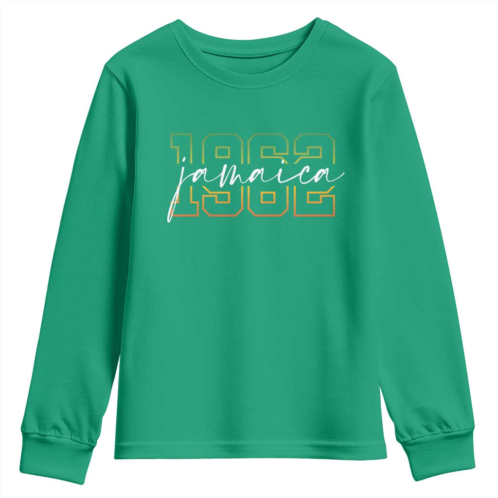 Proud Jamaican Youth Sweatshirt Jamaica 1962 Rasta Flag - Wonder Print Shop