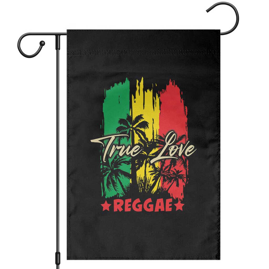 True Love Reggae Garden Flag Jamaican Rasta Music Palm Tree - Wonder Print Shop