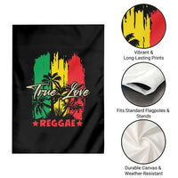 True Love Reggae Garden Flag Jamaican Rasta Music Palm Tree - Wonder Print Shop