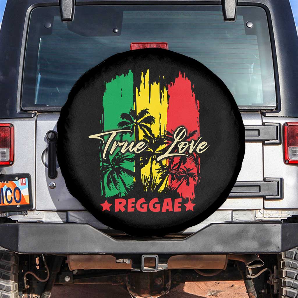 True Love Reggae Spare Tire Cover Jamaican Rasta Music Palm Tree - Wonder Print Shop