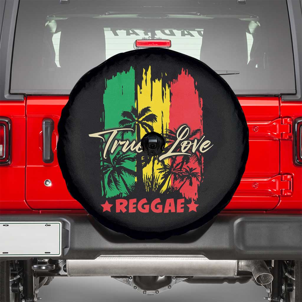 True Love Reggae Spare Tire Cover Jamaican Rasta Music Palm Tree - Wonder Print Shop