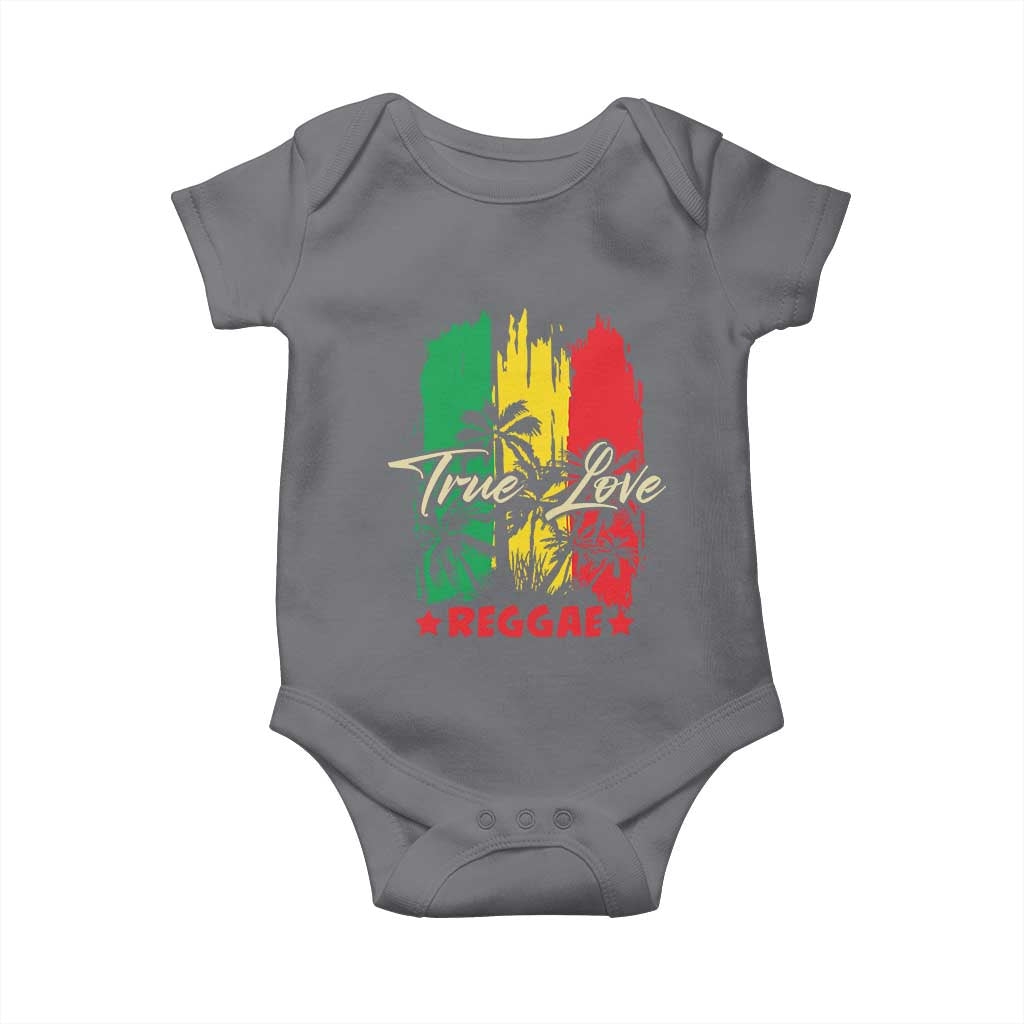 True Love Reggae Baby Onesie Jamaican Rasta Music Palm Tree - Wonder Print Shop