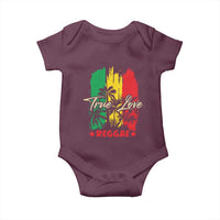 True Love Reggae Baby Onesie Jamaican Rasta Music Palm Tree - Wonder Print Shop