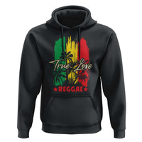 True Love Reggae Hoodie Jamaican Rasta Music Palm Tree - Wonder Print Shop