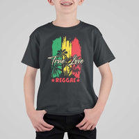 True Love Reggae T Shirt For Kid Jamaican Rasta Music Palm Tree - Wonder Print Shop