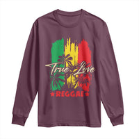True Love Reggae Long Sleeve Shirt Jamaican Rasta Music Palm Tree - Wonder Print Shop