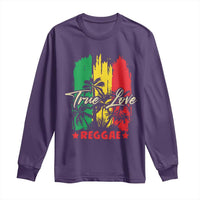 True Love Reggae Long Sleeve Shirt Jamaican Rasta Music Palm Tree - Wonder Print Shop