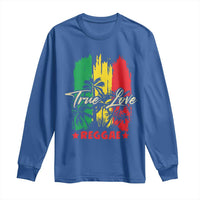 True Love Reggae Long Sleeve Shirt Jamaican Rasta Music Palm Tree - Wonder Print Shop