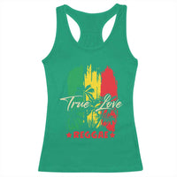 True Love Reggae Racerback Tank Top Jamaican Rasta Music Palm Tree - Wonder Print Shop