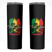True Love Reggae Skinny Tumbler Jamaican Rasta Music Palm Tree - Wonder Print Shop