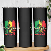 True Love Reggae Skinny Tumbler Jamaican Rasta Music Palm Tree - Wonder Print Shop