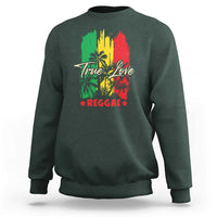 True Love Reggae Sweatshirt Jamaican Rasta Music Palm Tree - Wonder Print Shop