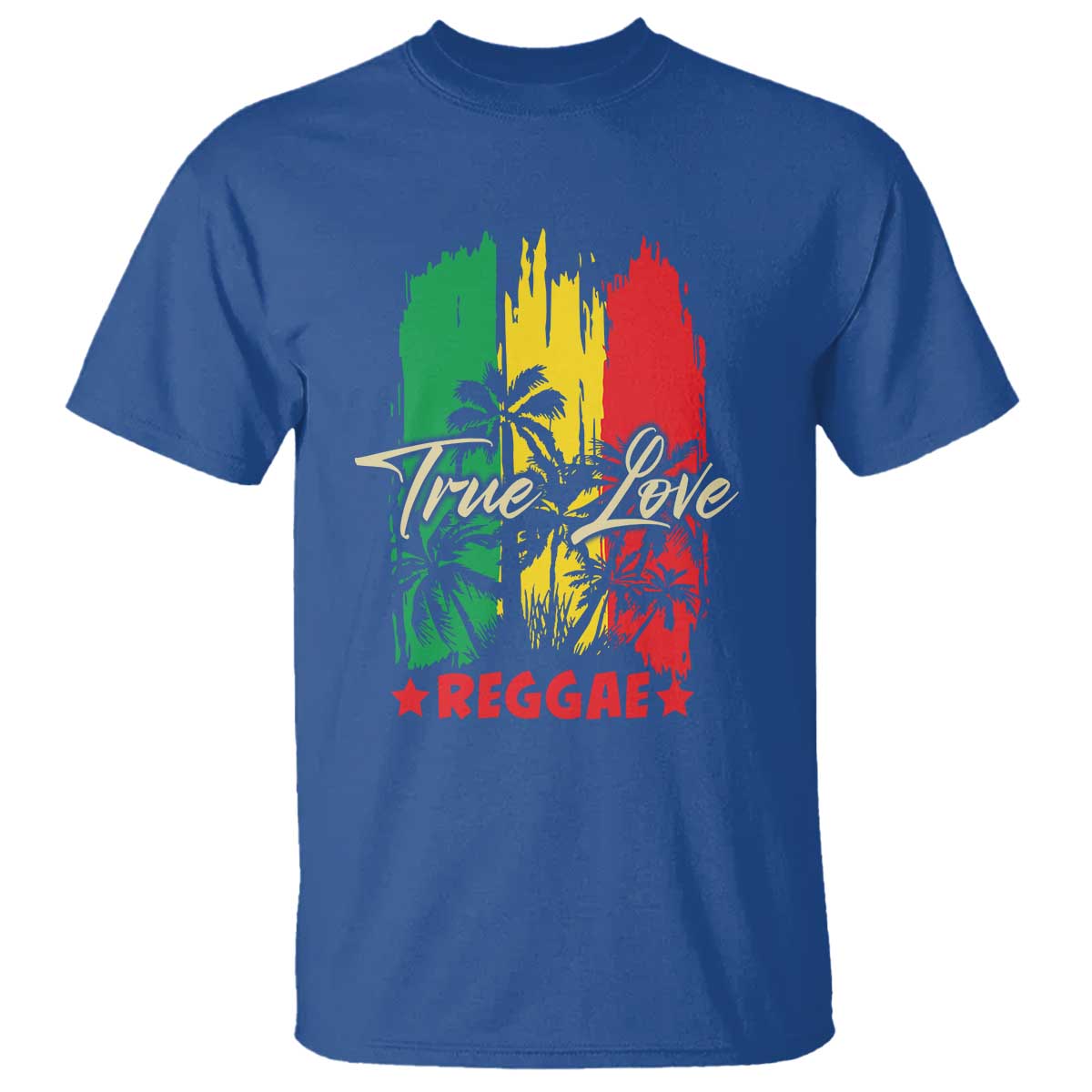 True Love Reggae T Shirt Jamaican Rasta Music Palm Tree - Wonder Print Shop