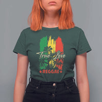 True Love Reggae T Shirt For Women Jamaican Rasta Music Palm Tree - Wonder Print Shop