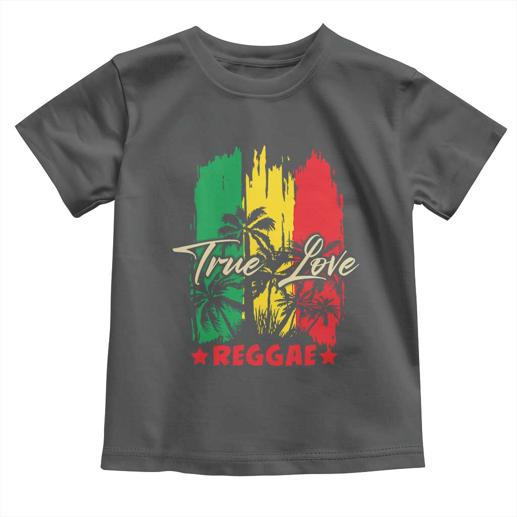 True Love Reggae Toddler T Shirt Jamaican Rasta Music Palm Tree - Wonder Print Shop