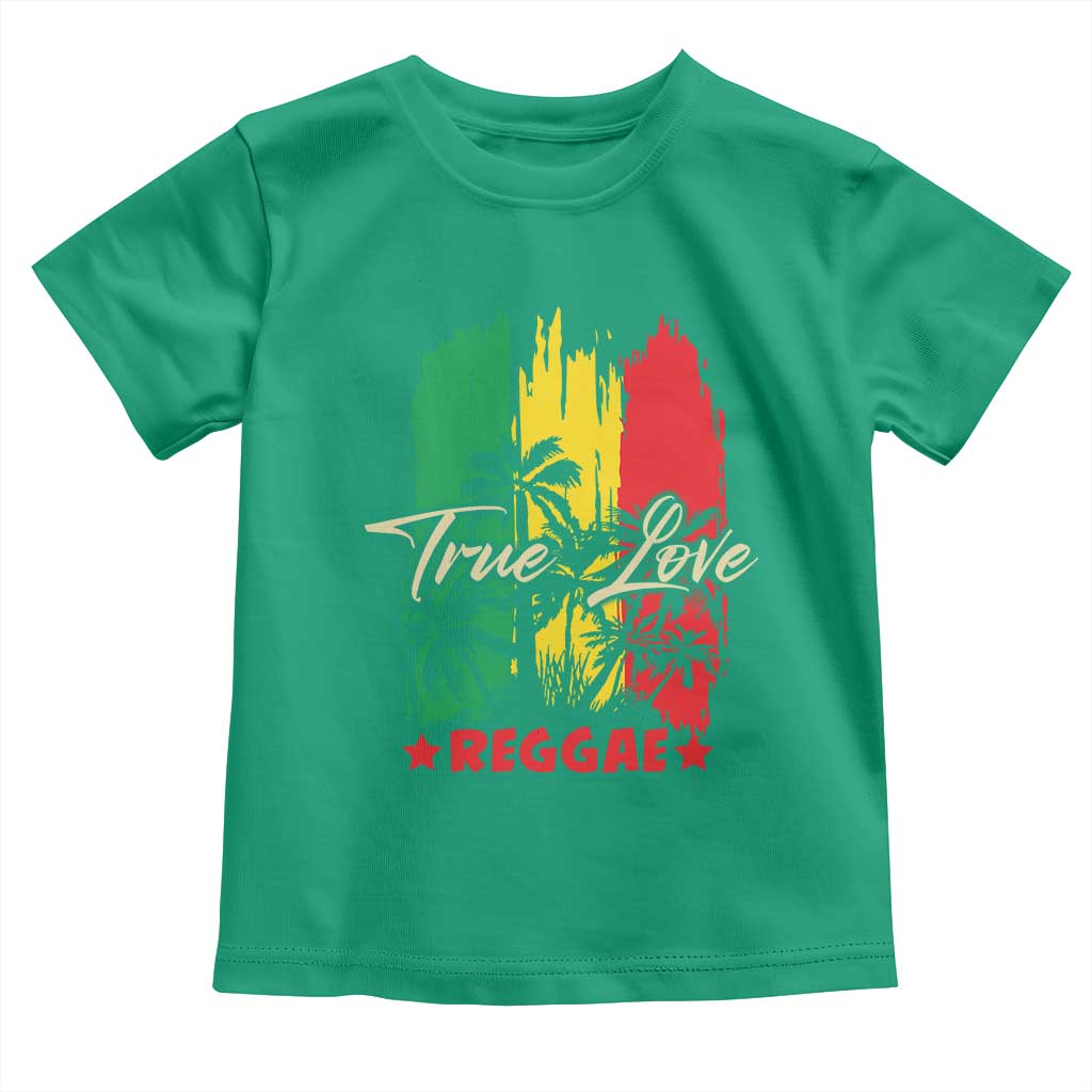 True Love Reggae Toddler T Shirt Jamaican Rasta Music Palm Tree - Wonder Print Shop