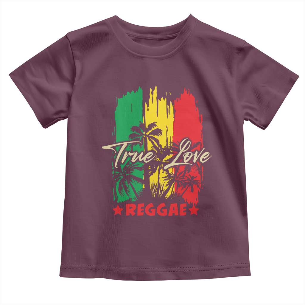 True Love Reggae Toddler T Shirt Jamaican Rasta Music Palm Tree - Wonder Print Shop