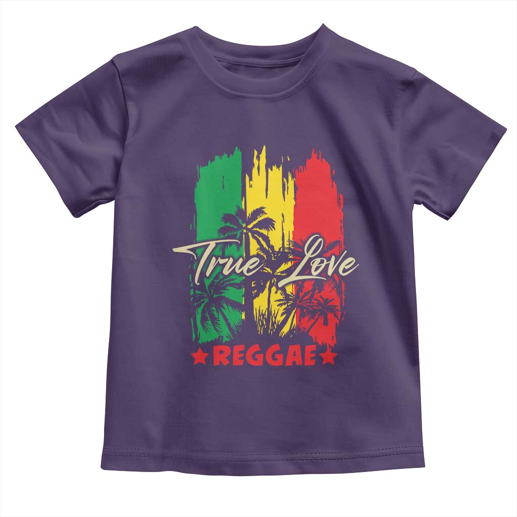 True Love Reggae Toddler T Shirt Jamaican Rasta Music Palm Tree - Wonder Print Shop